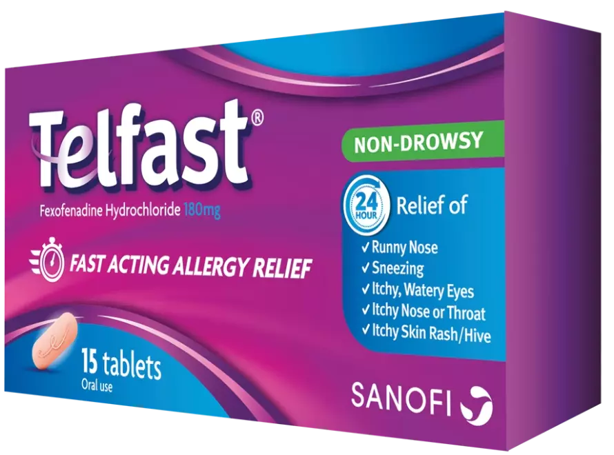 Product shot of Telfast 180mg