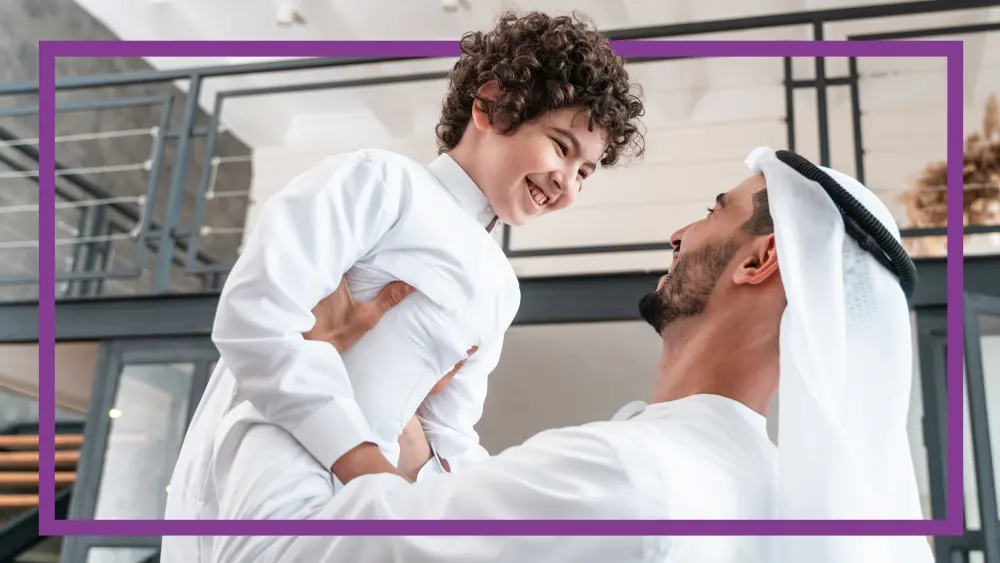 A father having quality time with his sone